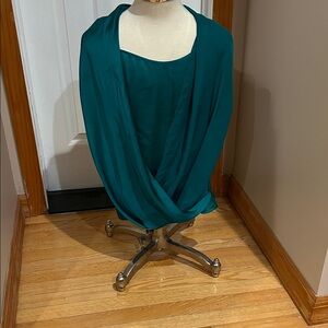 Teal Draped top